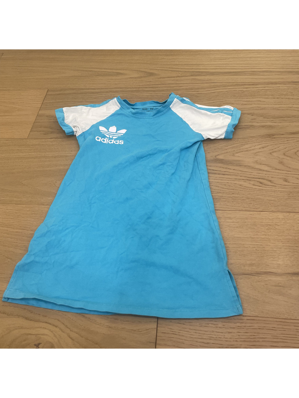 Adidas Girls' turquoise T-Shirt Dress – Size 5T/5